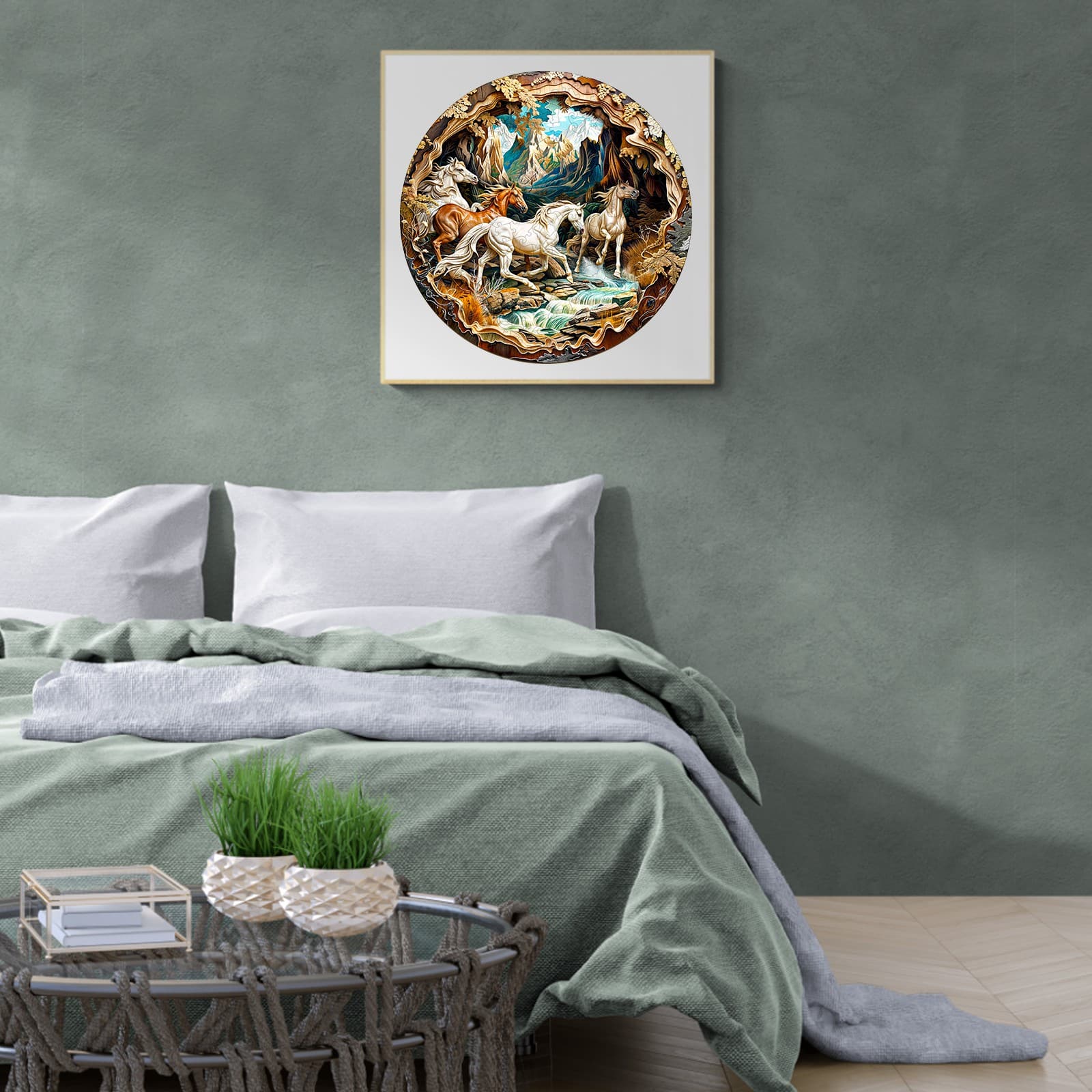 Wooden Jigsaw Puzzle-3D Cave Horse - Image 5