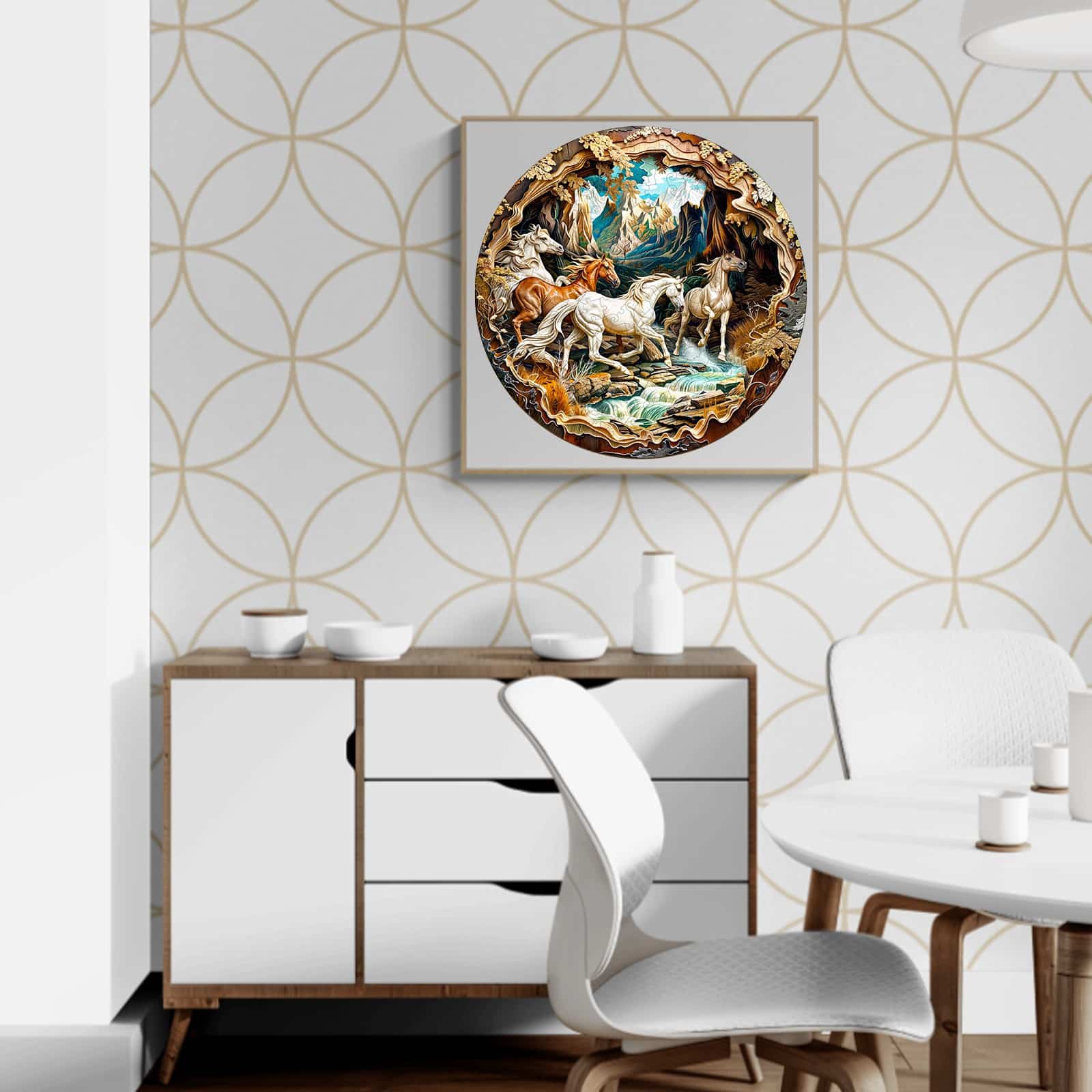 Wooden Jigsaw Puzzle-3D Cave Horse - Image 6