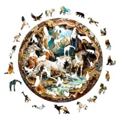 Alternative view of Wooden Jigsaw Puzzle-3D Cave Horse