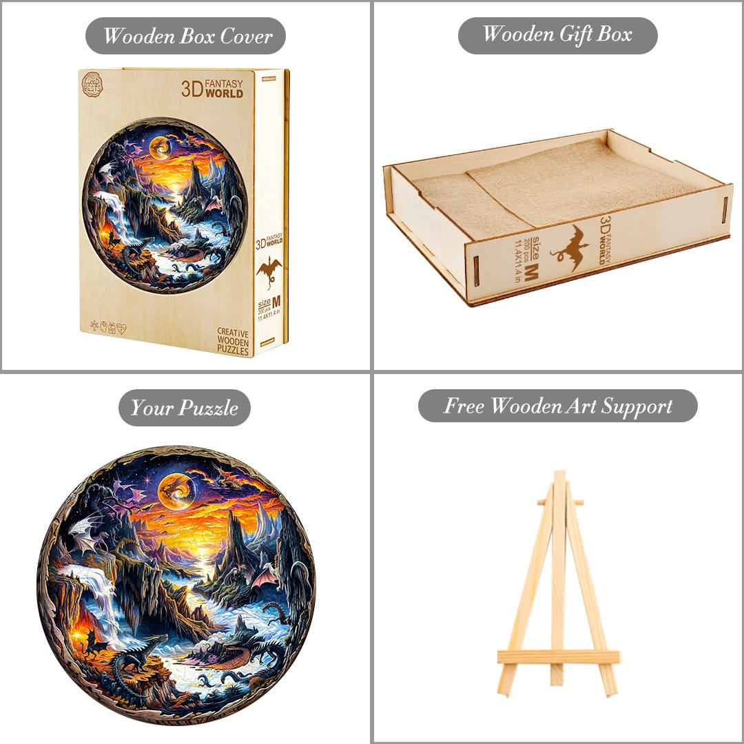 Wooden Jigsaw Puzzle-3D Fantasy World - Image 4