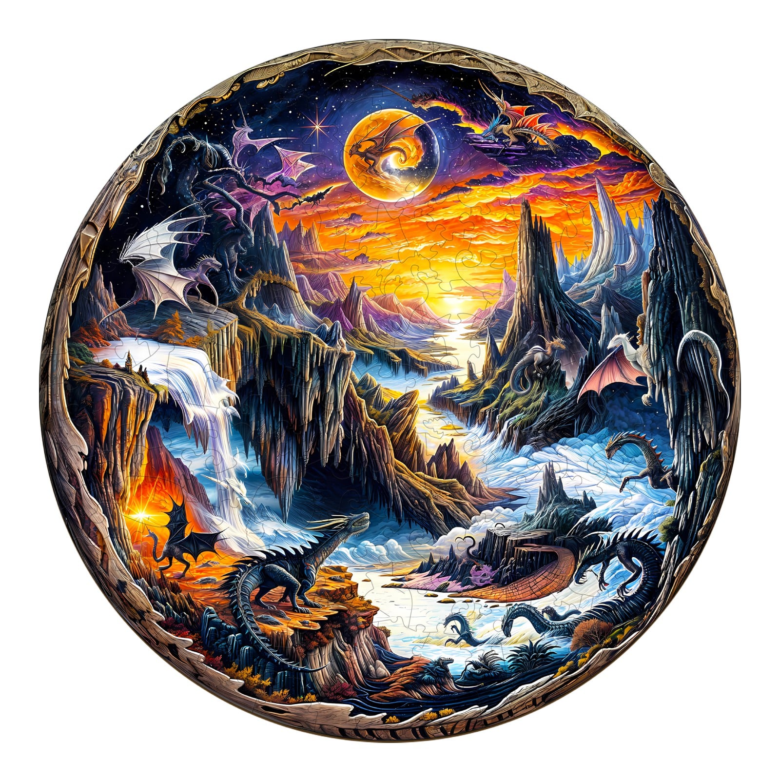 Wooden Jigsaw Puzzle-3D Fantasy World