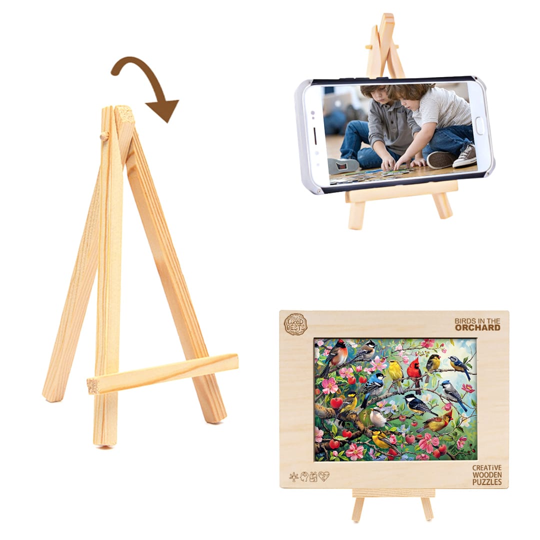 Wooden Jigsaw Puzzle-Birds in the Orchard - Image 4