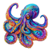 Wooden Jigsaw Puzzle-Colorful Octopus
