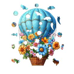 Alternative view of Wooden Jigsaw Puzzle-Flying Flowers