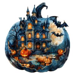 Wooden Jigsaw Puzzle-Halloween Pumpkin
