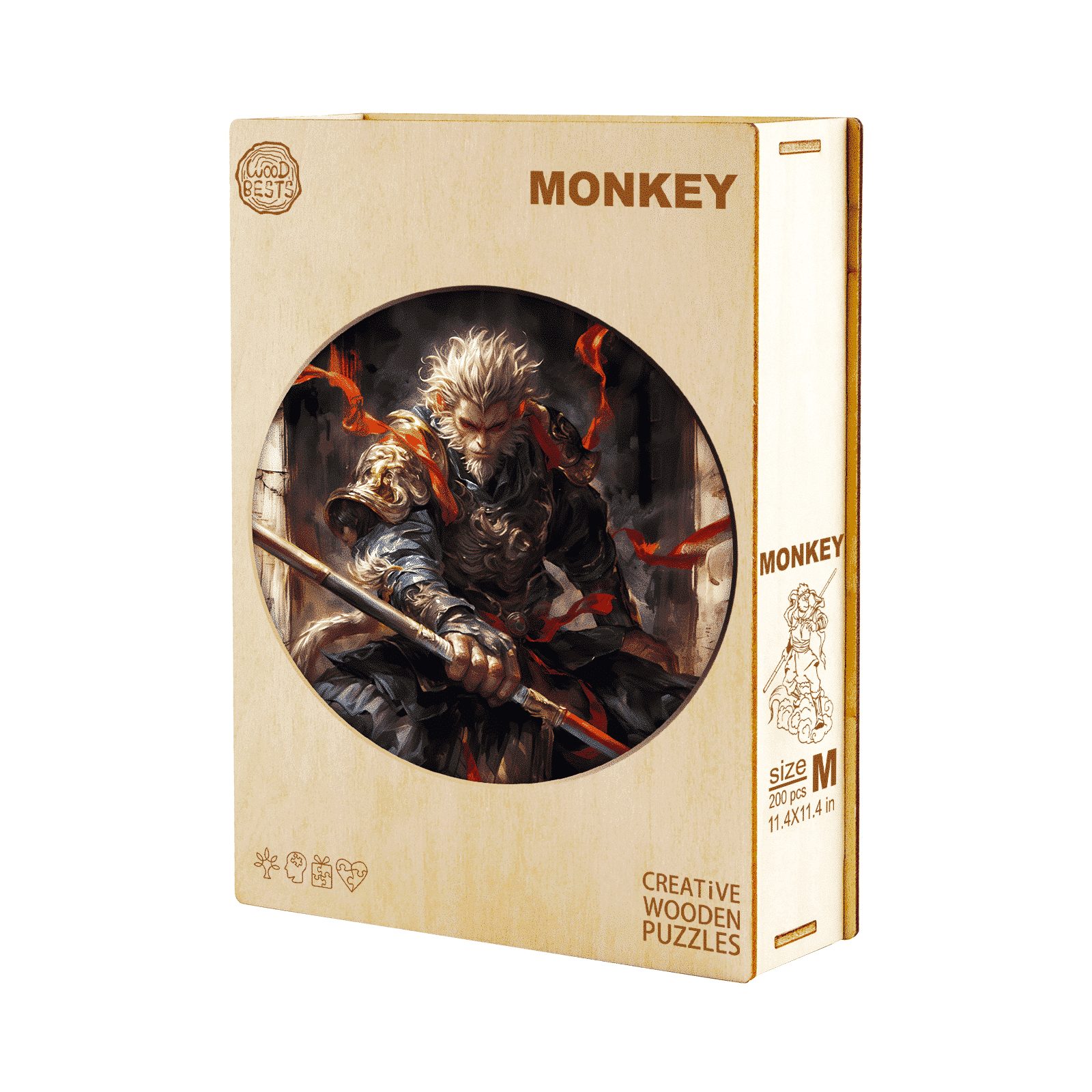 Wooden Jigsaw Puzzle-Monkey King - Image 4