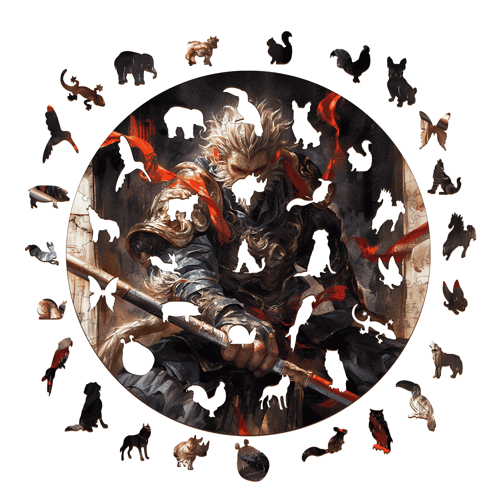 Wooden Jigsaw Puzzle-Monkey King - Image 2