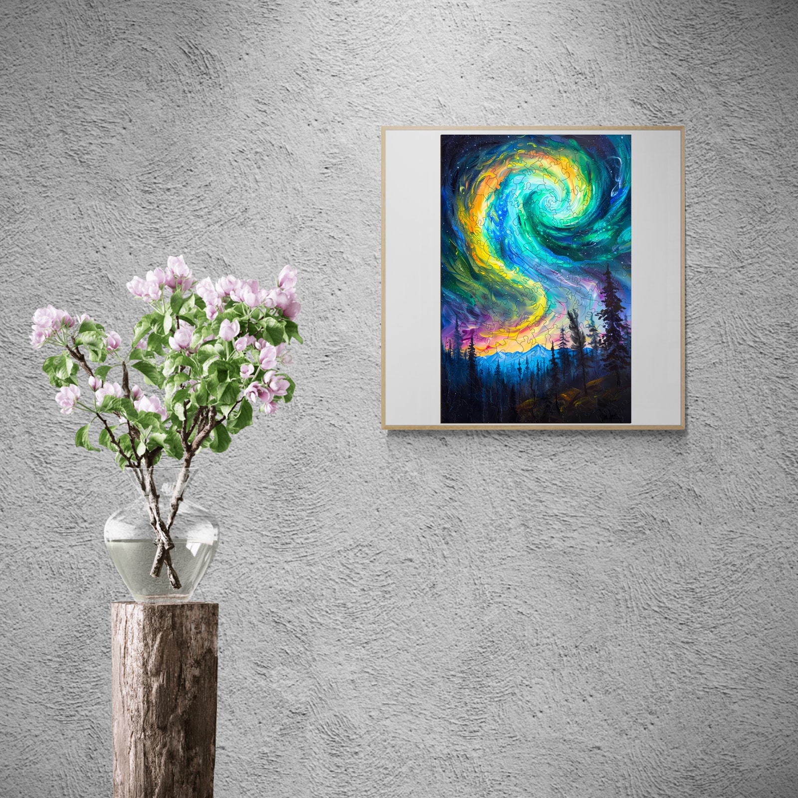 Wooden Jigsaw Puzzle-Night Aurora - Image 5