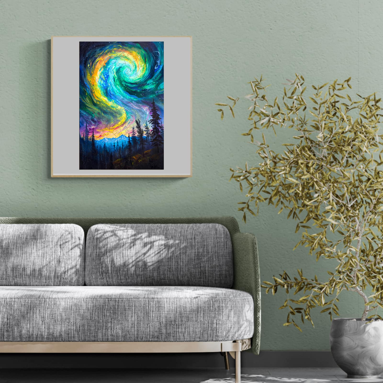 Wooden Jigsaw Puzzle-Night Aurora - Image 6