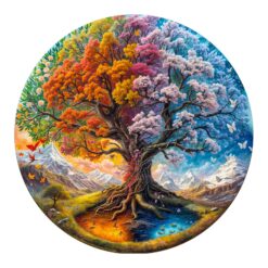 Wooden Jigsaw Puzzle-Seasonal Tree of Life