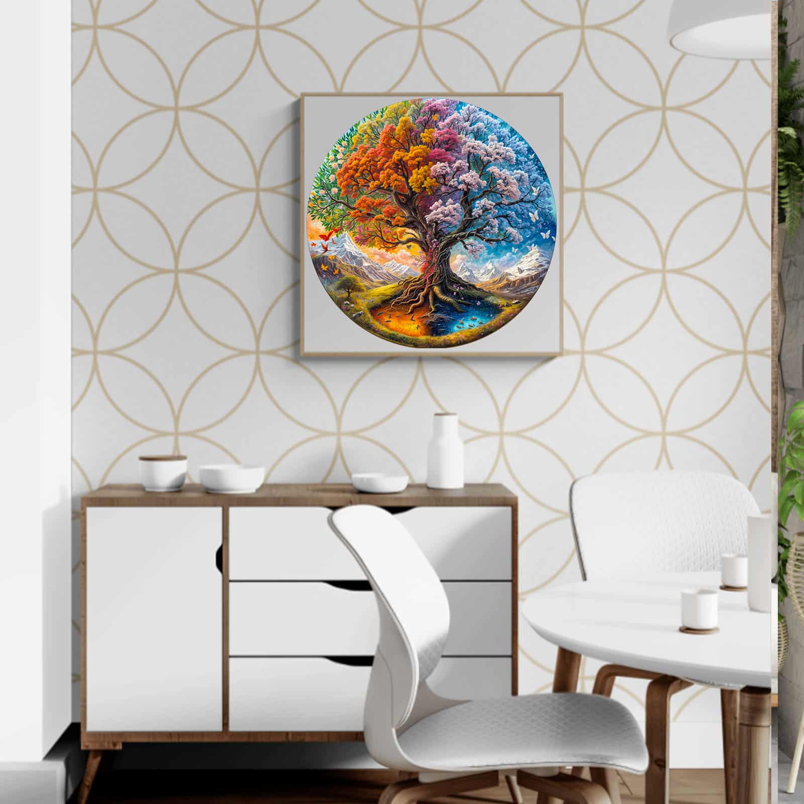 Wooden Jigsaw Puzzle-Seasonal Tree of Life - Image 6