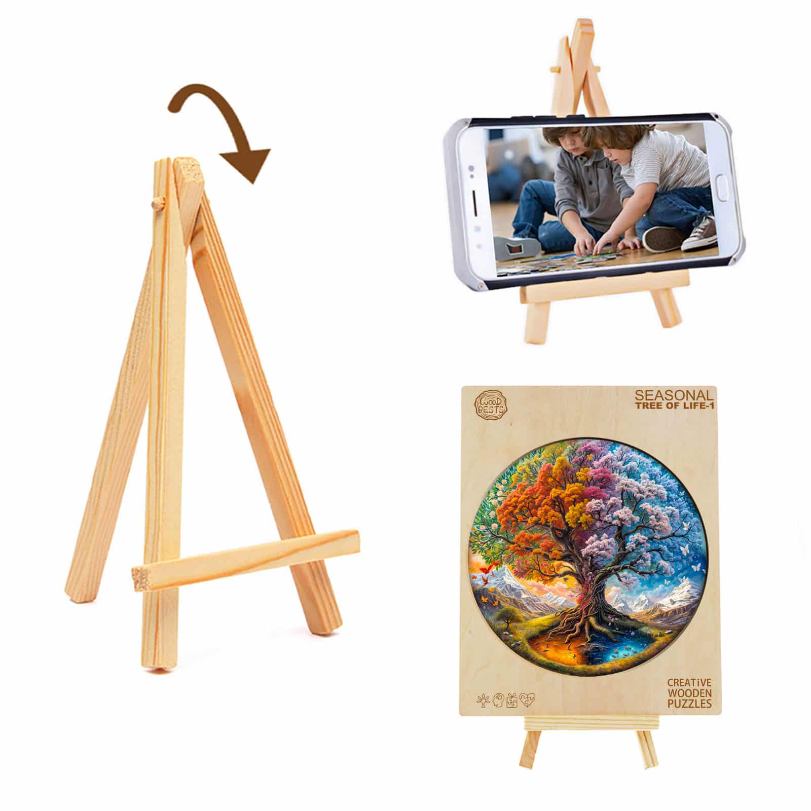 Wooden Jigsaw Puzzle-Seasonal Tree of Life - Image 8