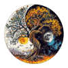 Wooden Jigsaw Puzzle-Sun and Moon Tree of Life