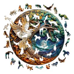 Alternative view of Wooden Jigsaw Puzzle-3D White Eagle