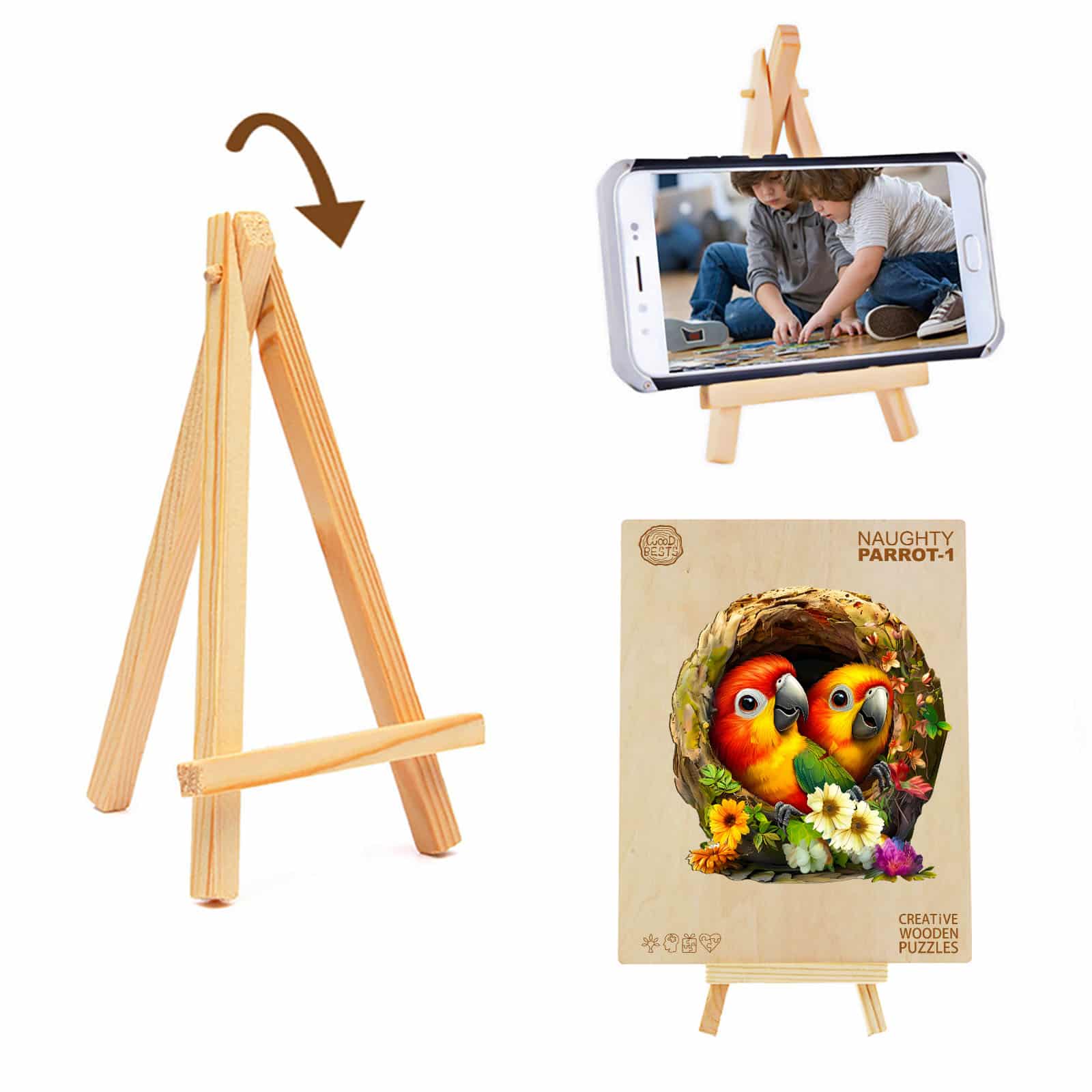 Naughty Parrot 2-Wooden Jigsaw Puzzle - Image 8