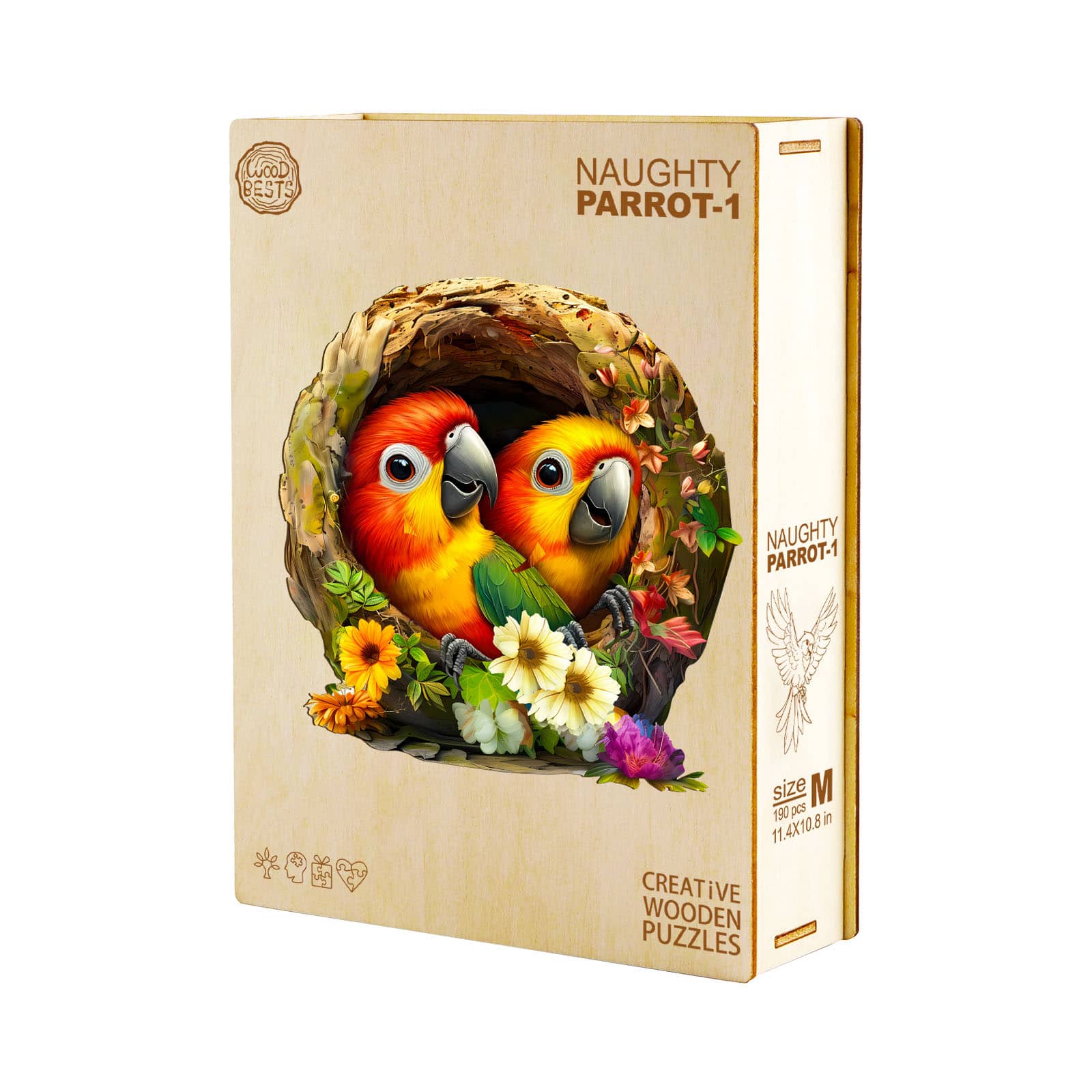 Naughty Parrot 2-Wooden Jigsaw Puzzle - Image 7