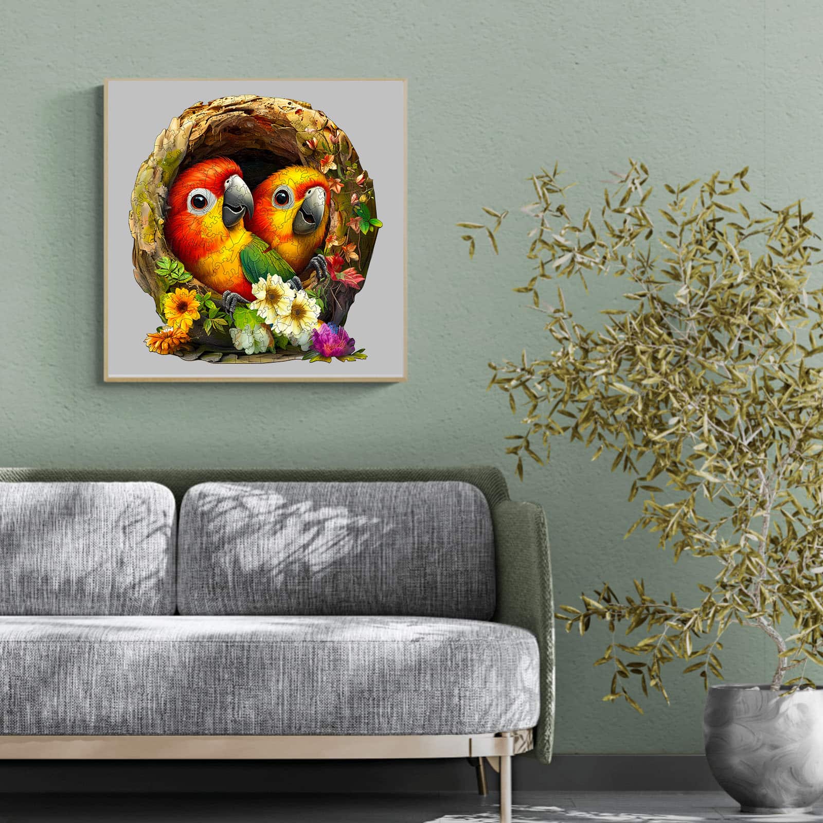 Naughty Parrot 2-Wooden Jigsaw Puzzle - Image 4