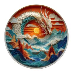 Wooden Jigsaw Puzzle-3D Colorful Dragon