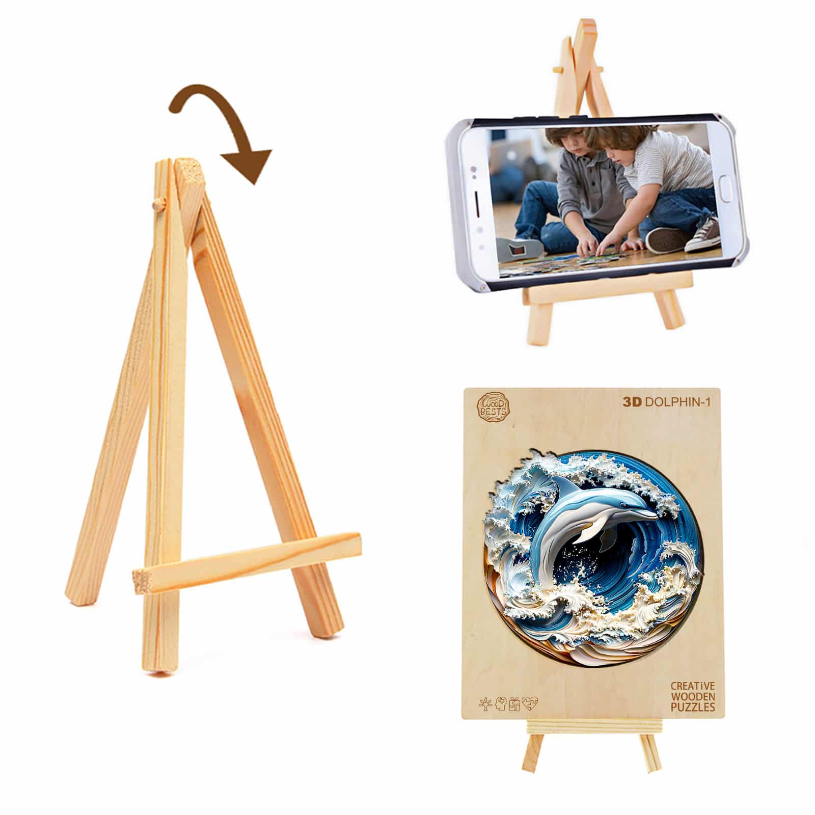 Wooden Jigsaw Puzzle - 3D Dolphin - Image 9