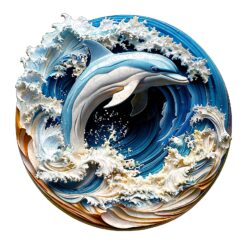 Wooden Jigsaw Puzzle - 3D Dolphin