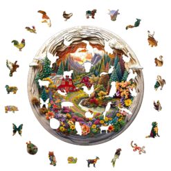 Alternative view of Wooden Jigsaw Puzzle - 3D Farm