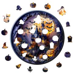 Alternative view of Wooden Jigsaw Puzzle-3D Halloween Castle 2
