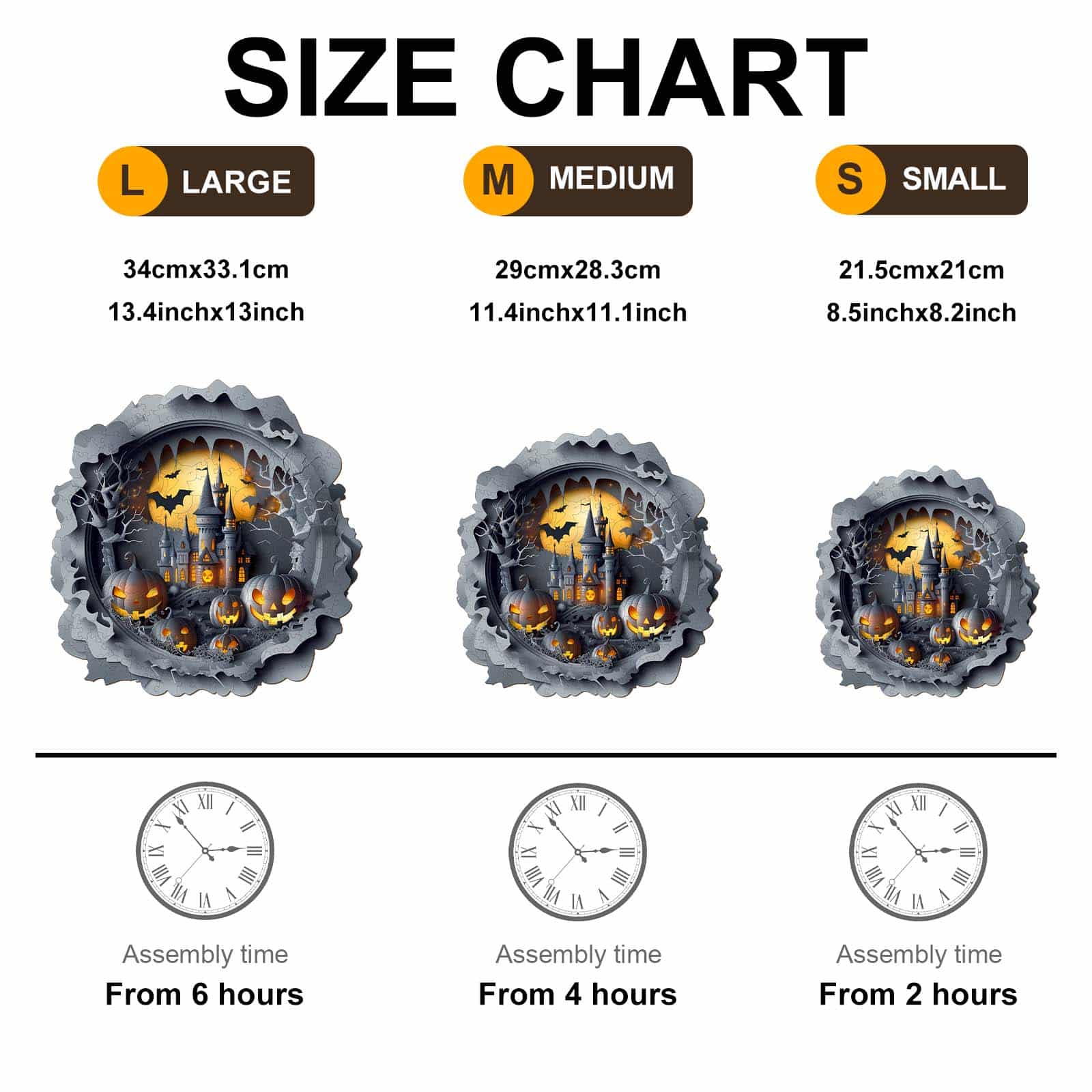 Wooden Jigsaw Puzzle-3D Halloween Castle - Image 3