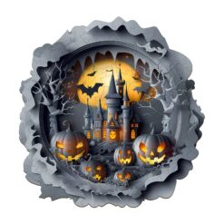 Wooden Jigsaw Puzzle-3D Halloween Castle