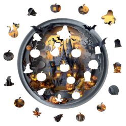 Alternative view of Wooden Jigsaw Puzzle-3D Halloween Castle 3