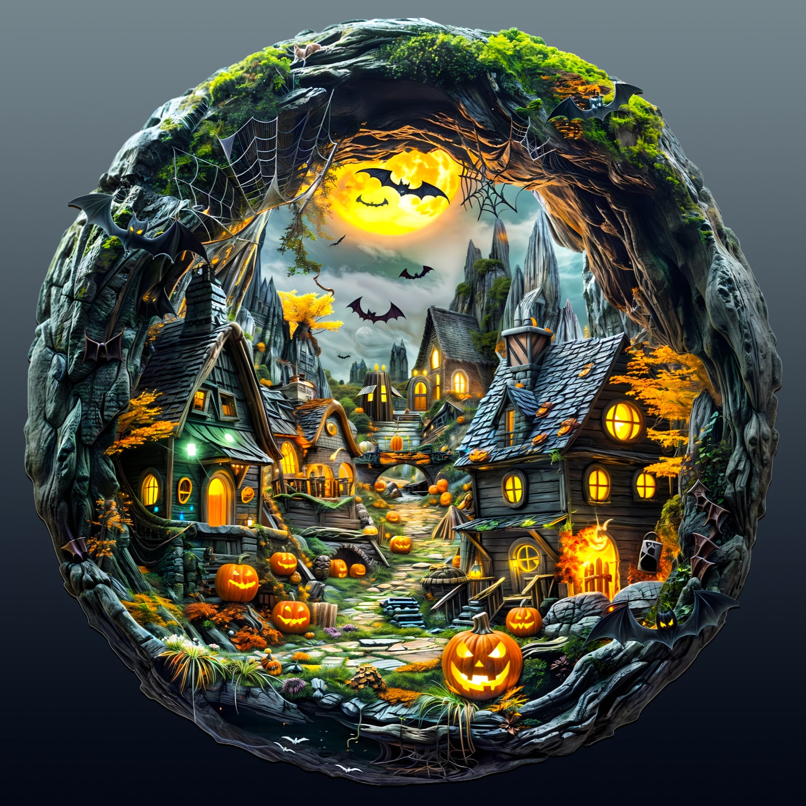 Wooden Jigsaw Puzzle-3D Halloween Night - Image 8