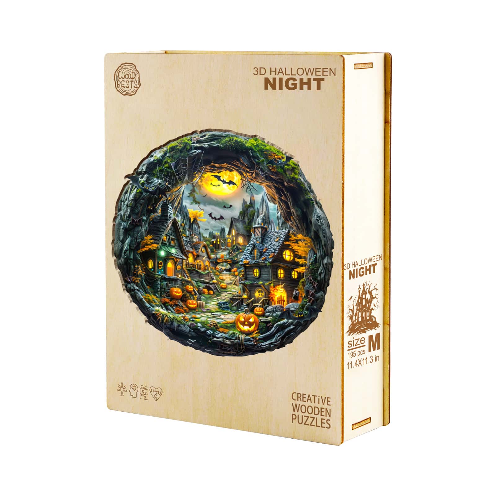 Wooden Jigsaw Puzzle-3D Halloween Night - Image 5