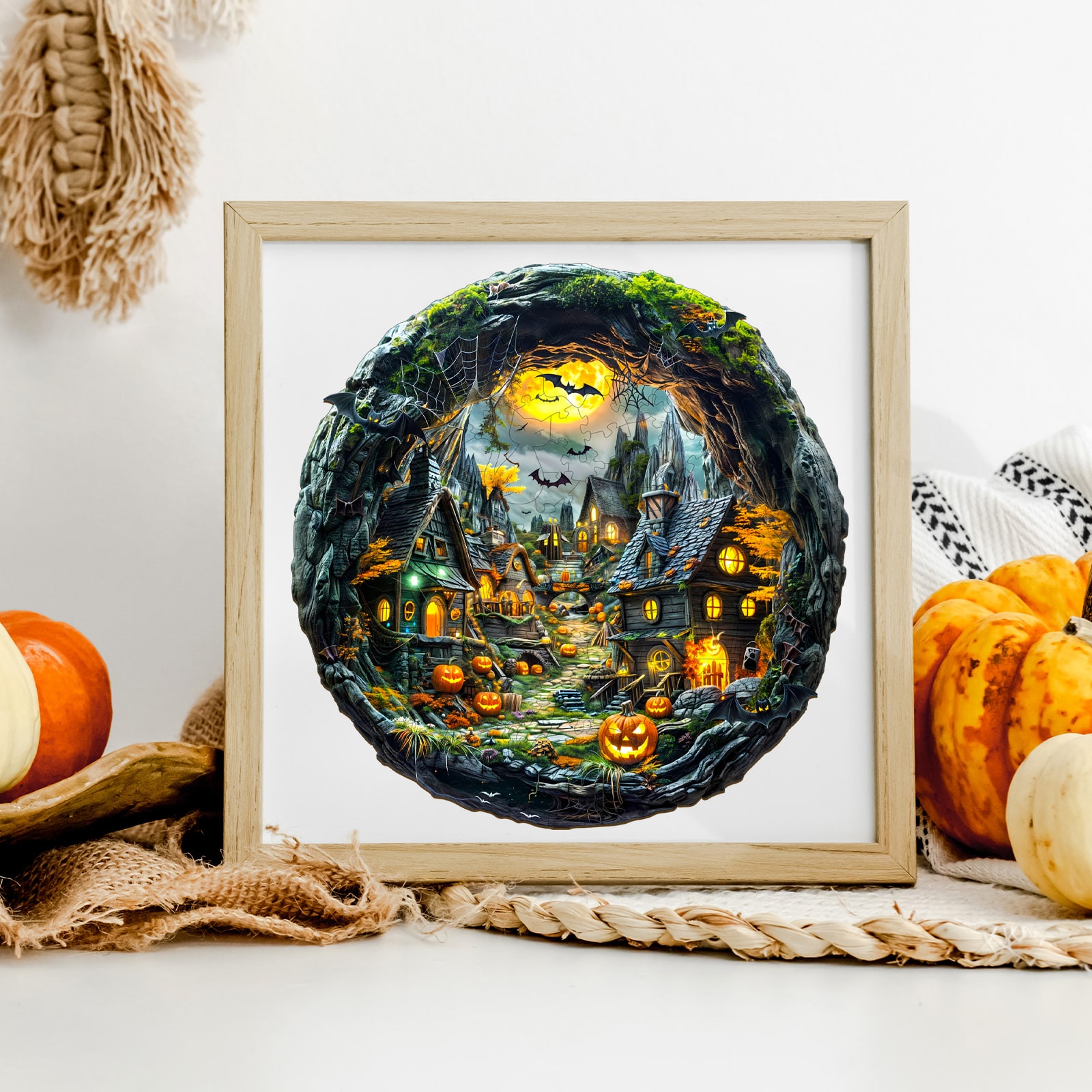 Wooden Jigsaw Puzzle-3D Halloween Night - Image 9