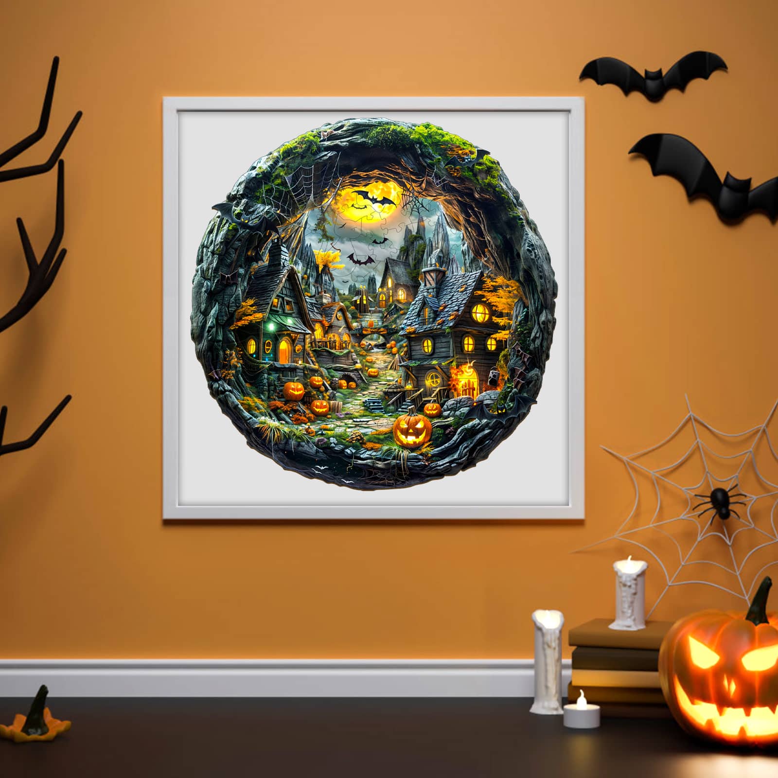 Wooden Jigsaw Puzzle-3D Halloween Night - Image 10