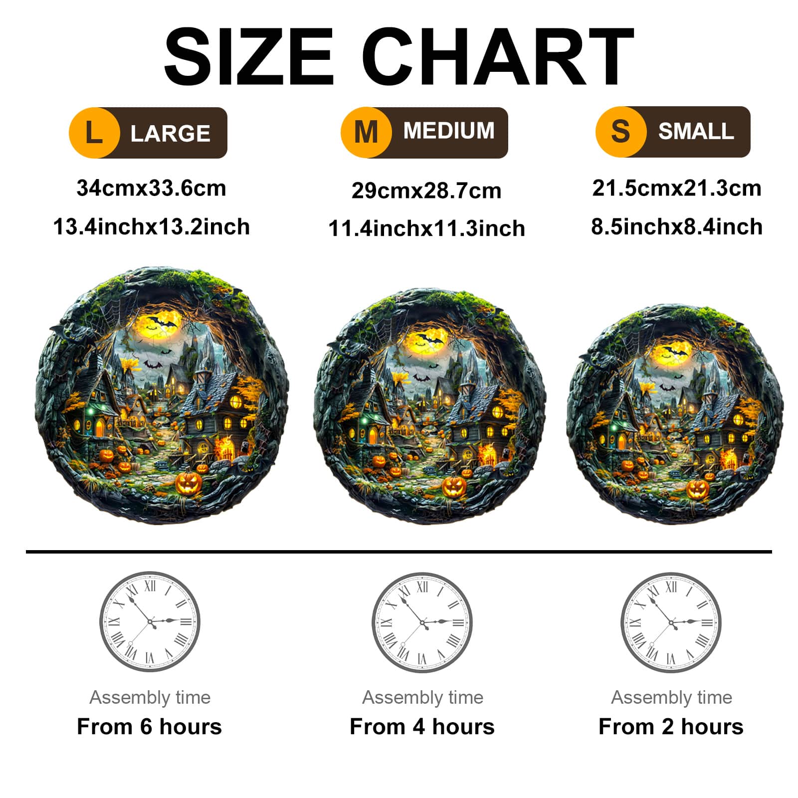 Wooden Jigsaw Puzzle-3D Halloween Night - Image 3