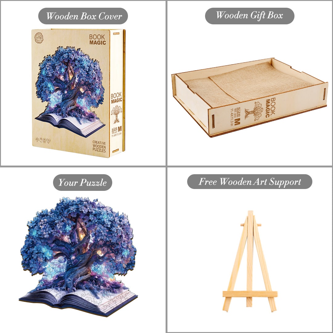 Wooden Jigsaw Puzzle-Book Magic - Image 5