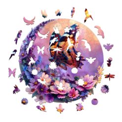 Alternative view of Wooden Jigsaw Puzzle - Butterfly and Moon