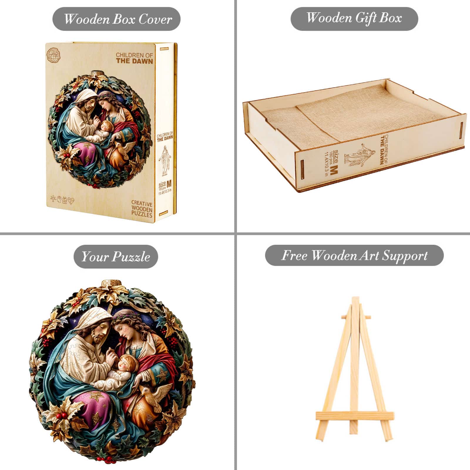 Wooden Jigsaw Puzzle-Children of the Dawn - Image 4