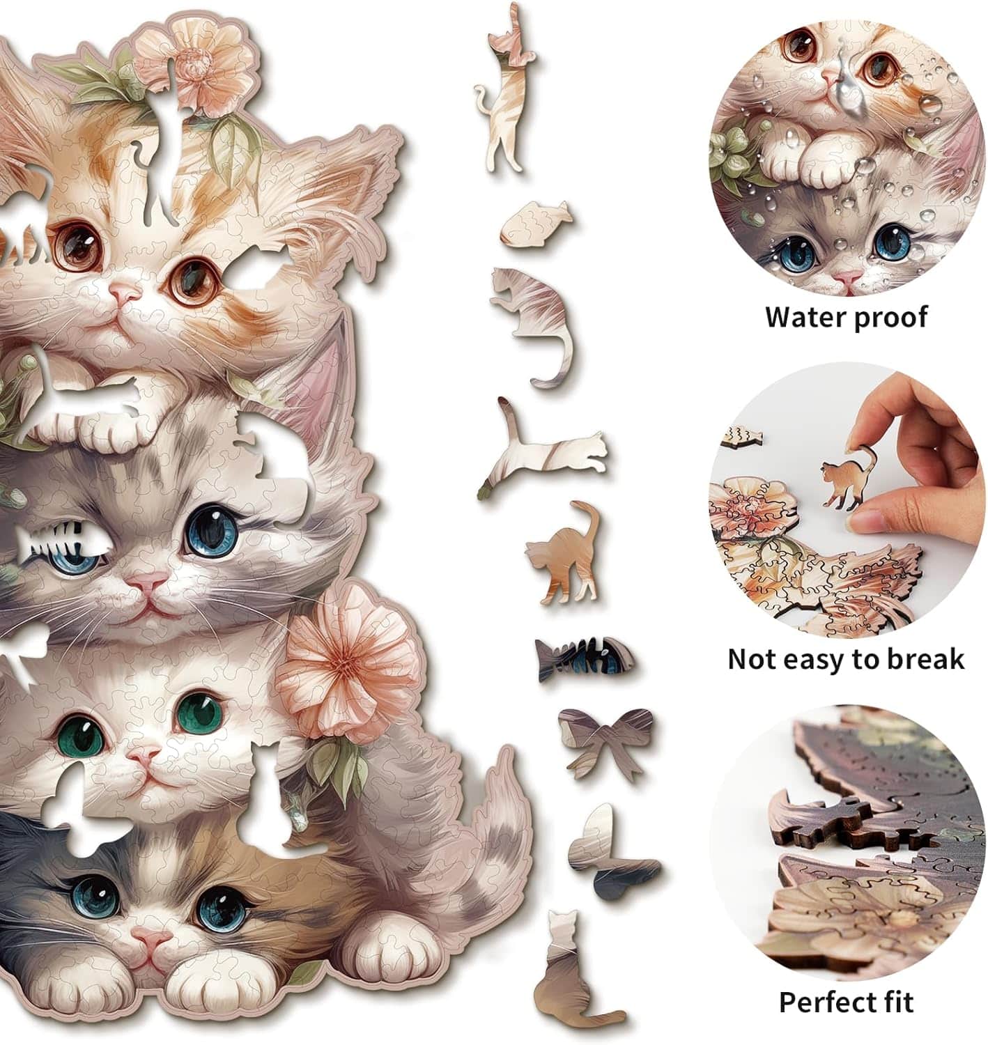 Wooden Jigsaw Puzzle-Cute Kitten - Image 2