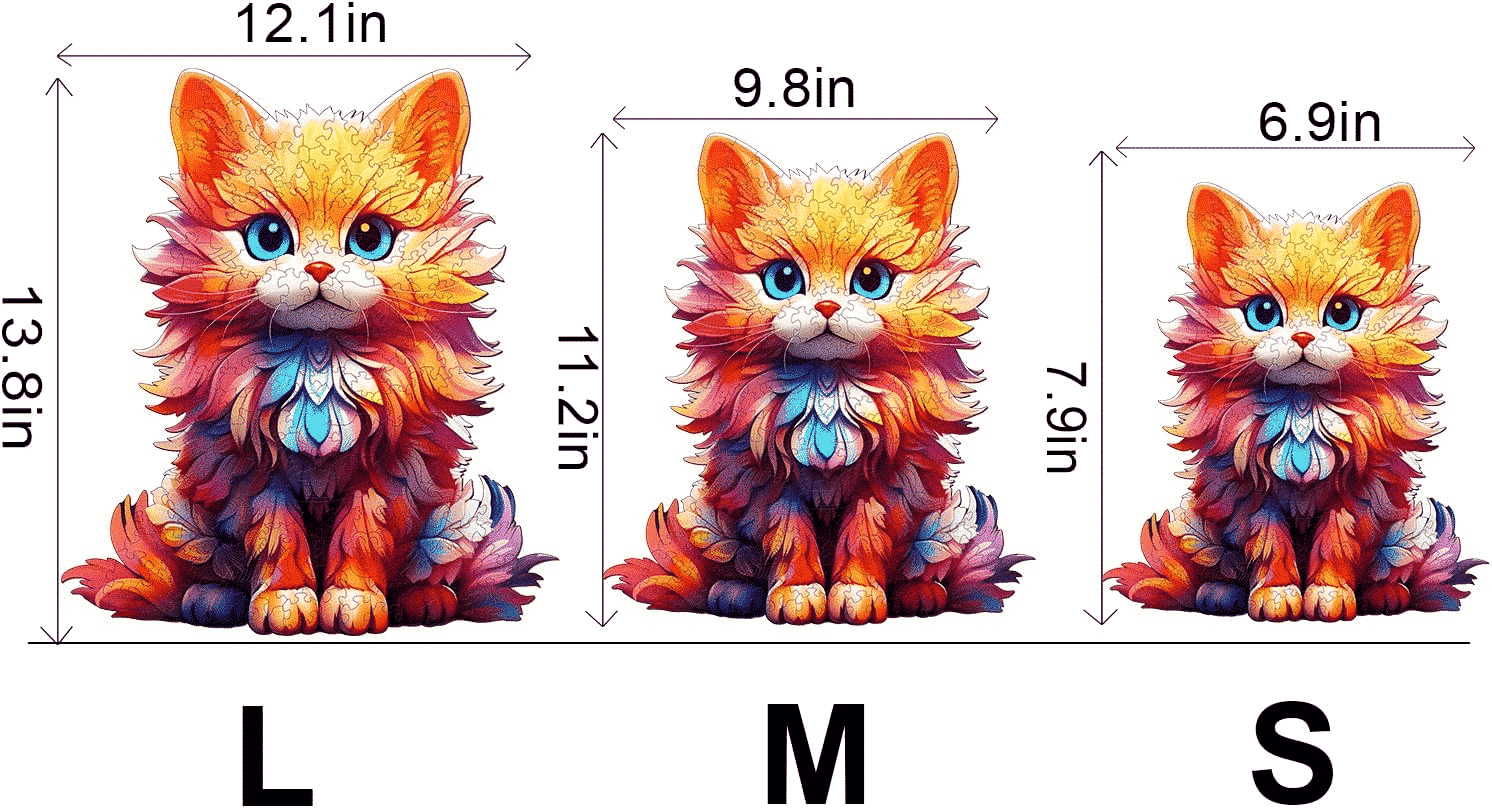 Wooden Jigsaw Puzzle-docile cat - Image 3