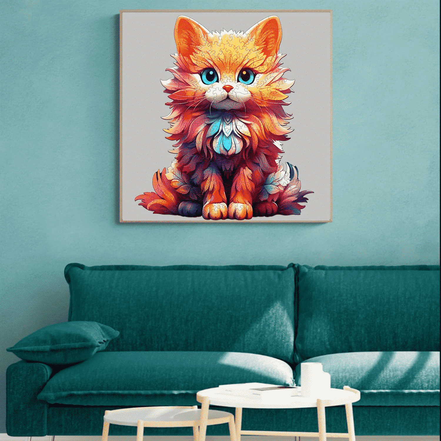 Wooden Jigsaw Puzzle-docile cat - Image 7