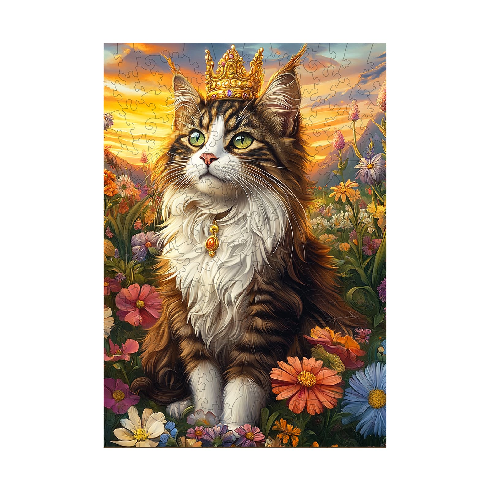 Wooden Jigsaw Puzzle-Elegant Cat