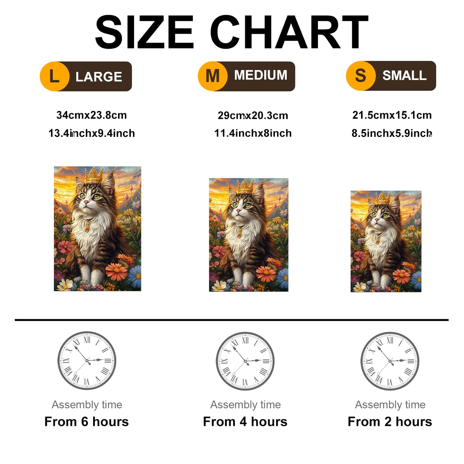 Wooden Jigsaw Puzzle-Elegant Cat - Image 3