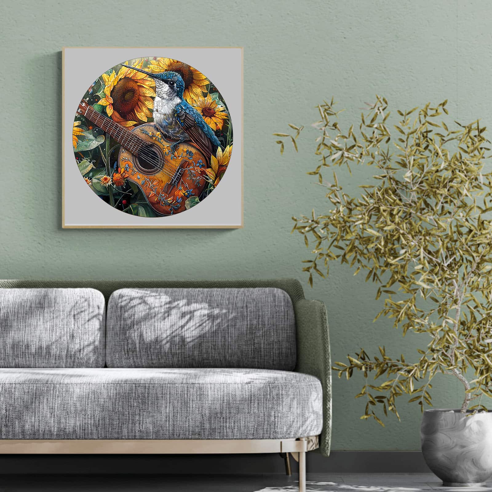 Wooden Jigsaw Puzzle-Elegant Hummingbird - Image 5