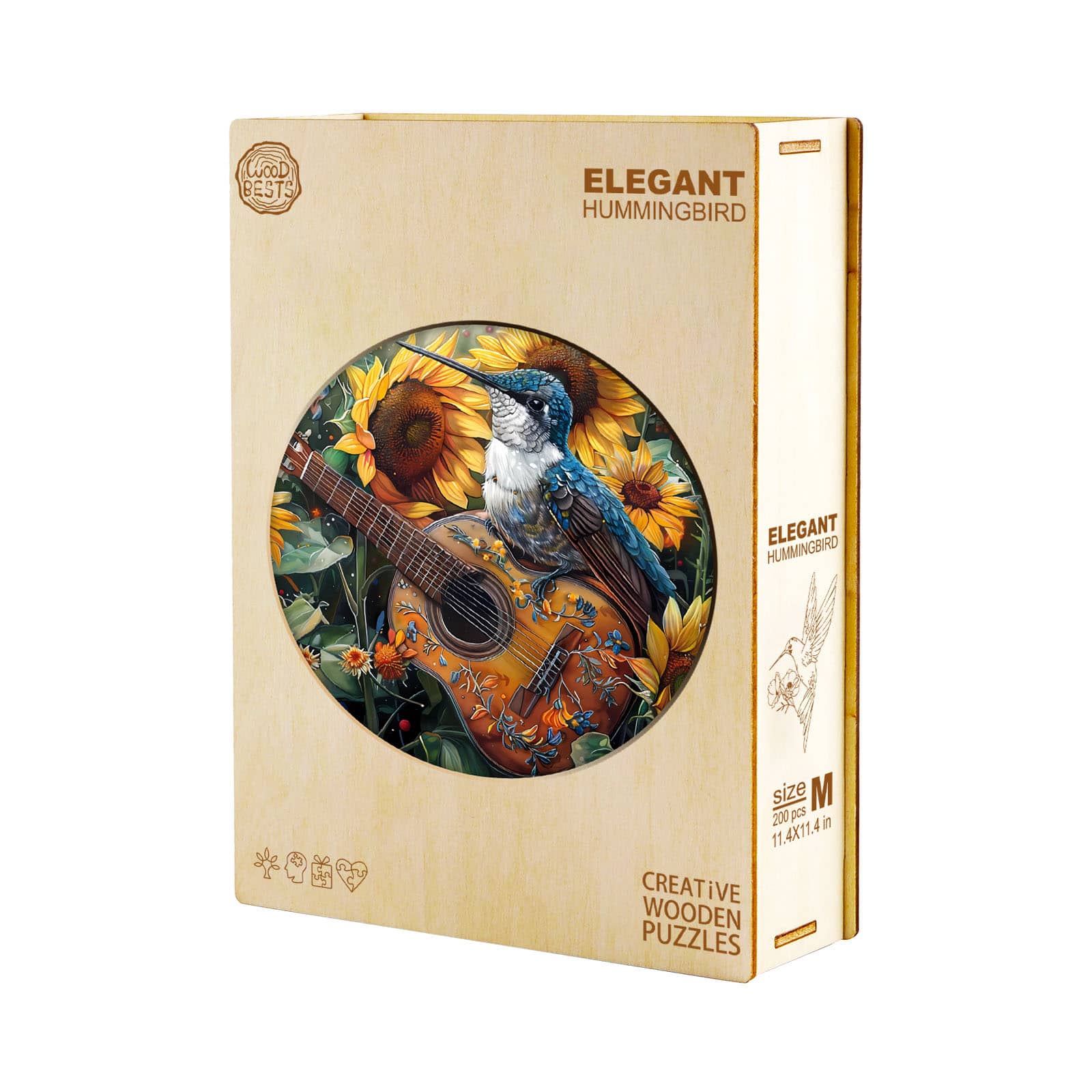 Wooden Jigsaw Puzzle-Elegant Hummingbird - Image 7