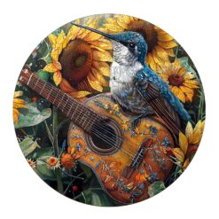 Wooden Jigsaw Puzzle-Elegant Hummingbird