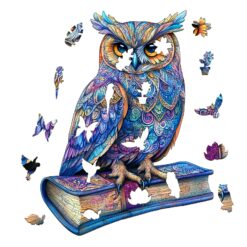 Alternative view of Wooden Jigsaw Puzzle - Elegant Owl