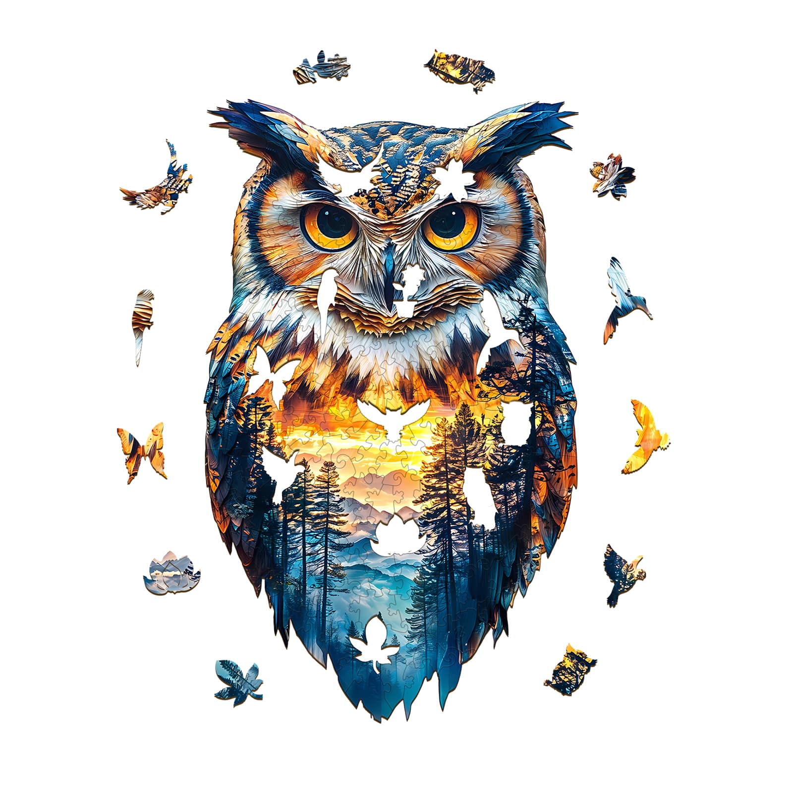 Wooden Jigsaw Puzzle-Forest Owl - Image 2