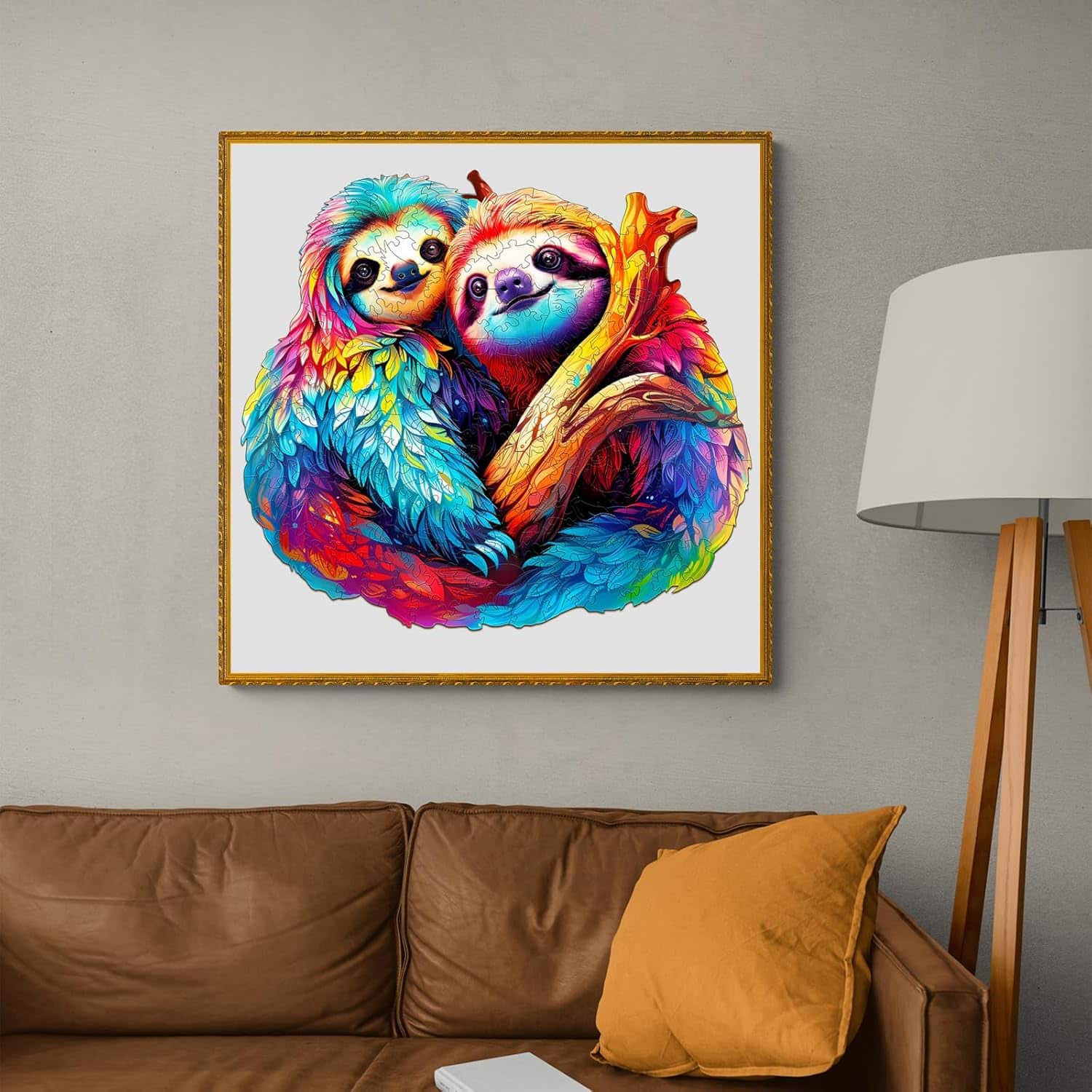 Wooden Jigsaw Puzzle-Sloth Couple - Image 7