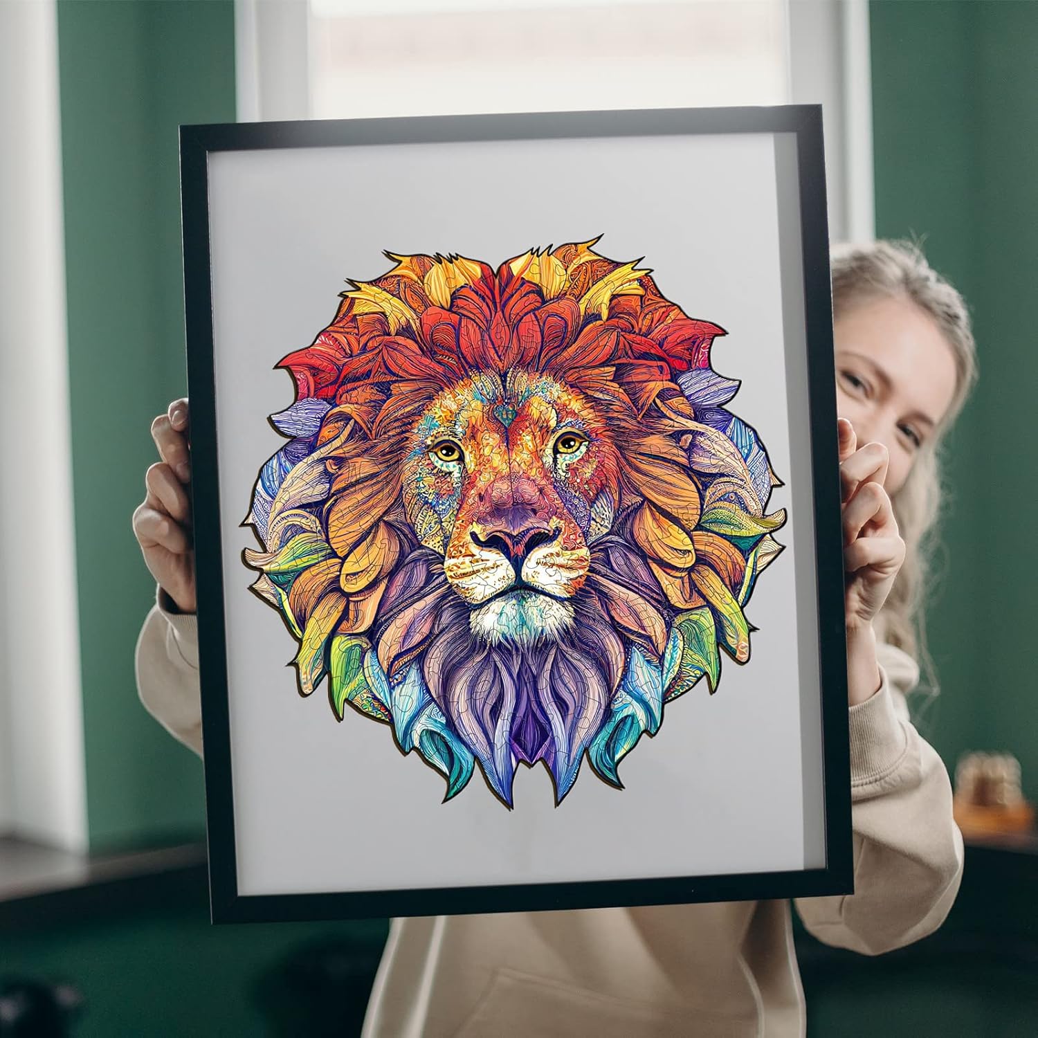 Wooden Jigsaw Puzzle-Steady Lion - Image 4