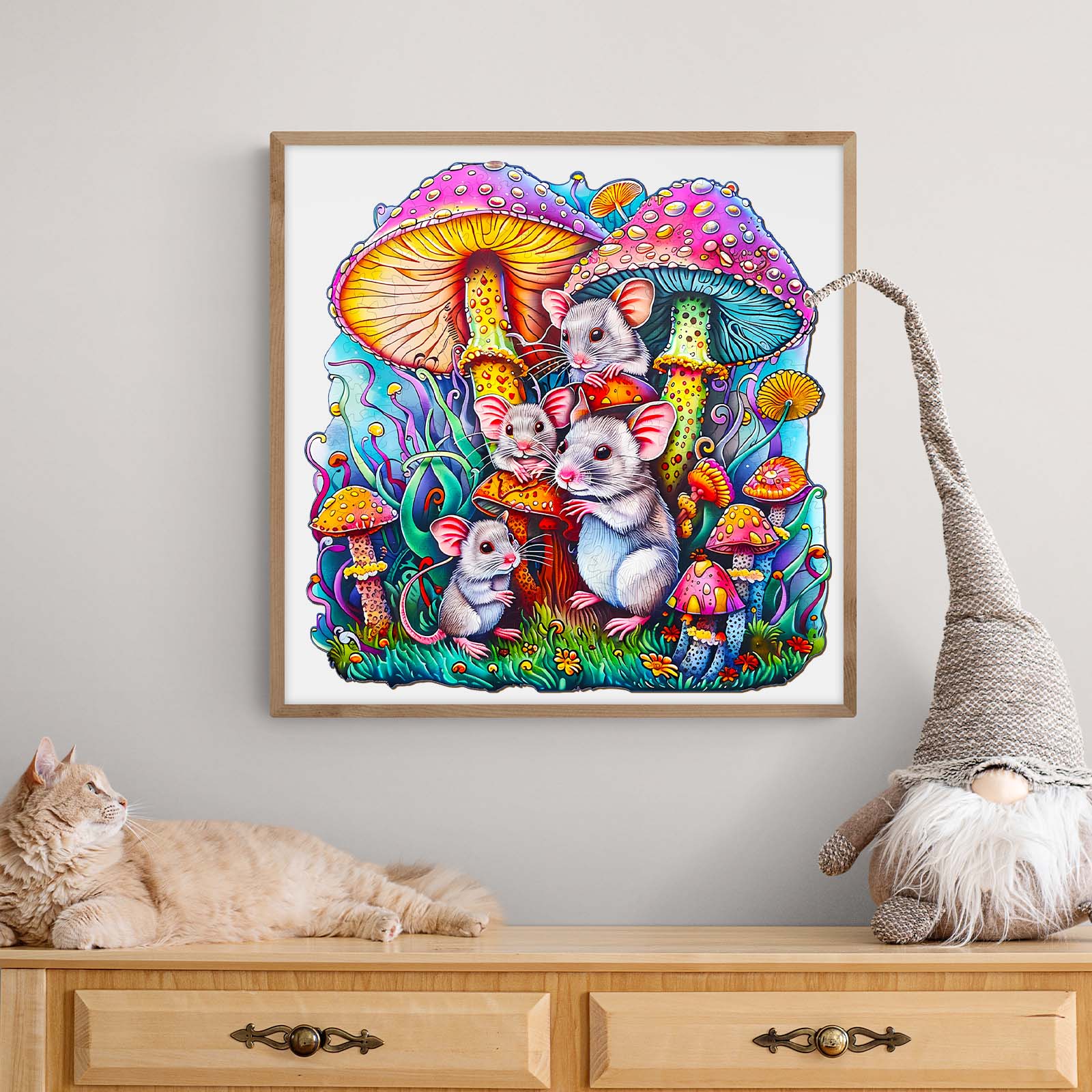 Wooden Jigsaw Puzzle-Mouse Family - Image 7